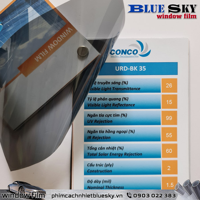 Phim cách nhiệt màu đen URD-BK35